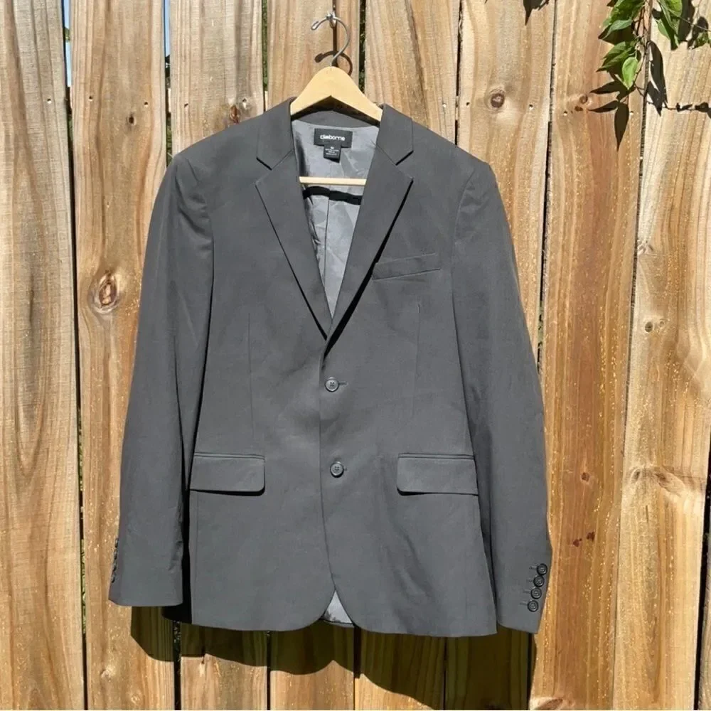 🔥 Claiborne Men’s Black Suit Jacket/Blazer, Size-40